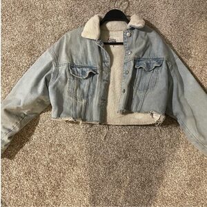 ZARA | Denim Jacket | Sherpa Lining